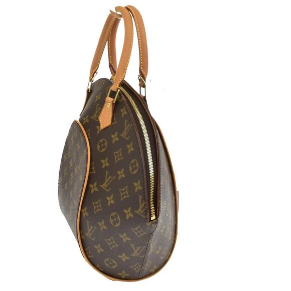 LOUIS VUITTON LV Logos Ellipse MM Hand Bag Monogram Leather Brown M51126 50RL382 - Picture 2 of 15